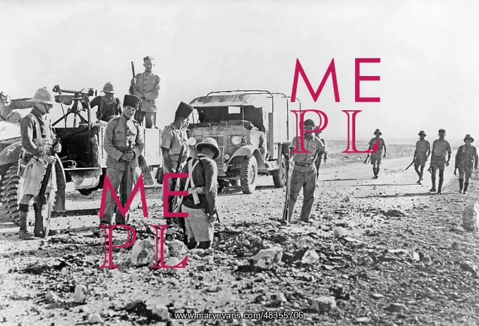 : British patrol at Nablus after an attack, 1938 : British patrol at Nablus after an attack, 1938