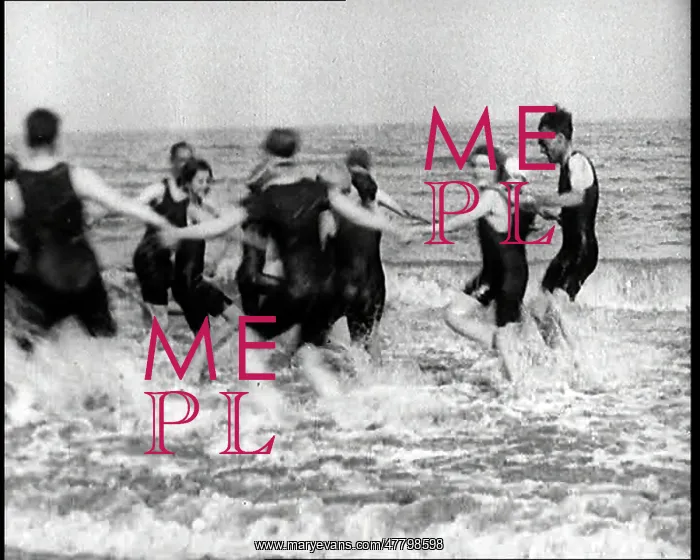 : British People Dancing and Waving in the Sea : British People Dancing and Waving in the Sea
