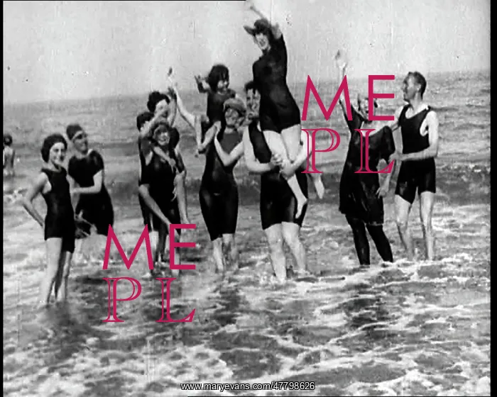 : British People Dancing and Waving in the Sea : British People Dancing and Waving in the Sea