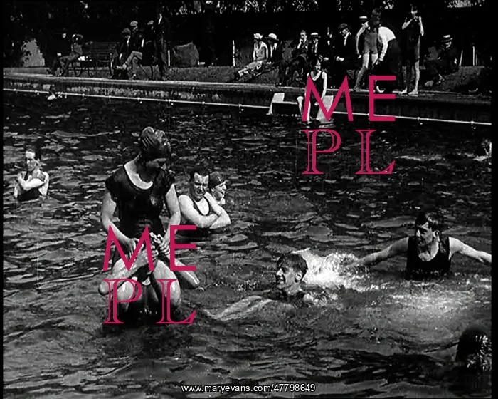 : British People Having Fun at a Lido : British People Having Fun at a Lido