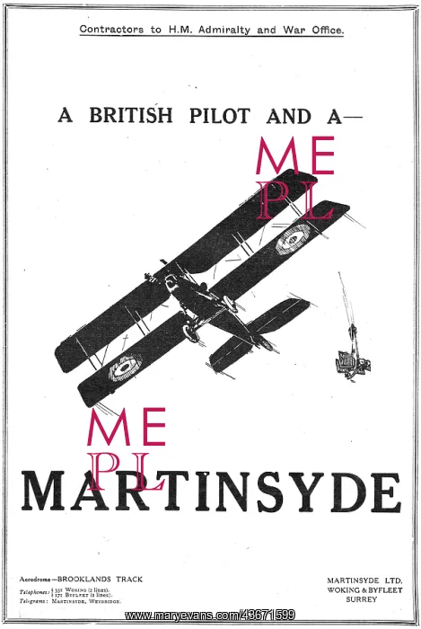 : A British Pilot And A Martinsyde : A British Pilot And A Martinsyde