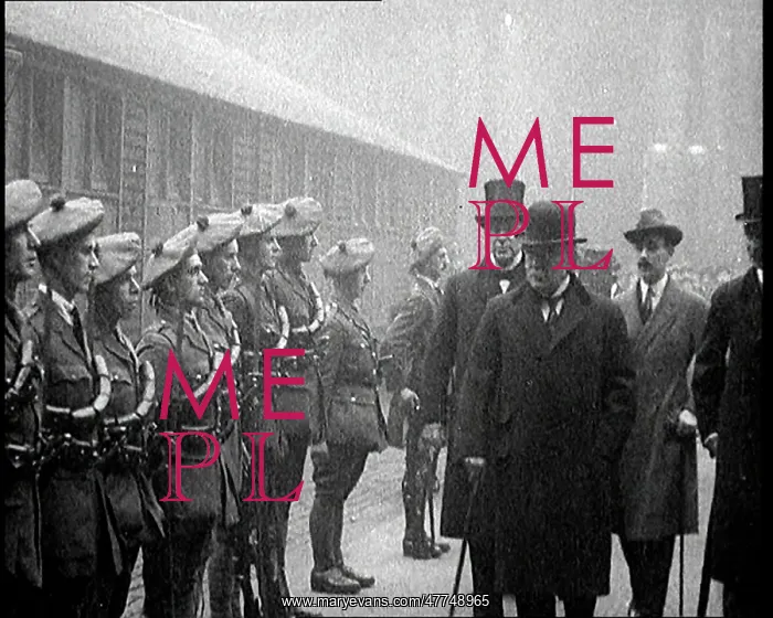 : British Prime Minister David Lloyd George Inspecting : British Prime Minister David Lloyd George Inspecting
