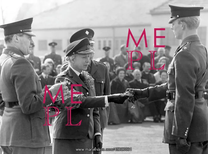 : British Princess Mary hands over shamrocks to Irish Guards : British Princess Mary hands over shamrocks to Irish Guards