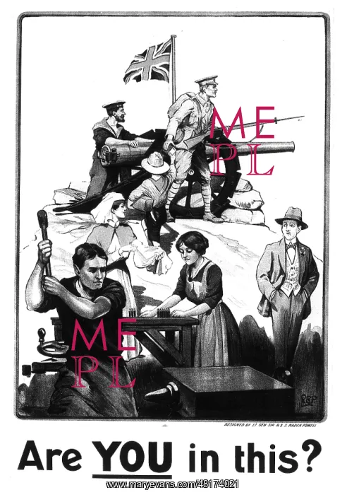 : British propaganda poster from WWI, 1915 : British propaganda poster from WWI, 1915