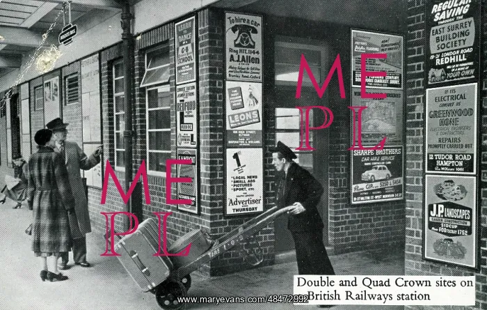 : British Railways Poster Site Advertising Card : British Railways Poster Site Advertising Card