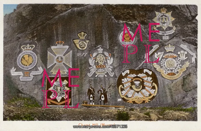 : British regimental crest -Cherat Hills, Pakistan : British regimental crest -Cherat Hills, Pakistan