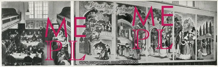 : British Restaurant, WWII - mural decorations : British Restaurant, WWII - mural decorations