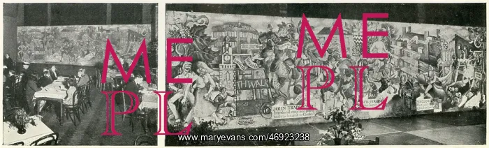 : British Restaurant, WWII - mural decorations : British Restaurant, WWII - mural decorations