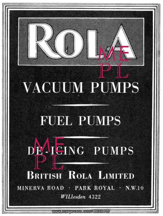: British Rola Vacuum Pumps & De-Icing Pumps : British Rola Vacuum Pumps & De-Icing Pumps