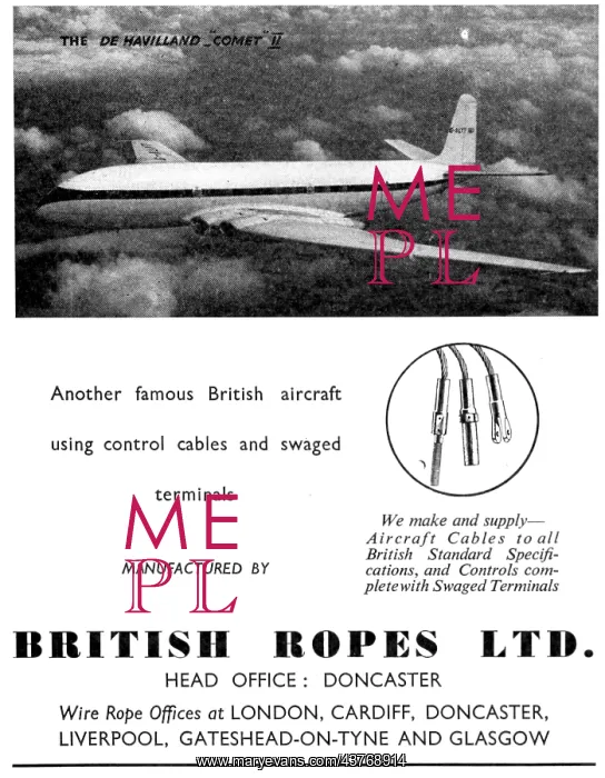 : British Ropes Control Cables & Swaged Terminals 1953 : British Ropes Control Cables & Swaged Terminals 1953