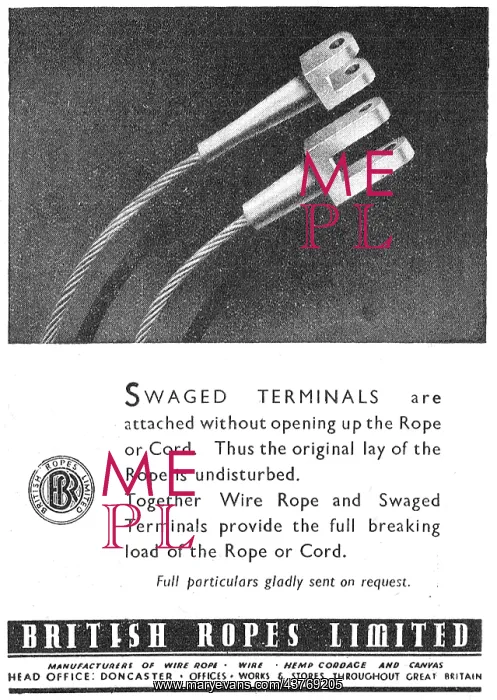 : British Ropes Swaged Terminals - Wire Ropes : British Ropes Swaged Terminals - Wire Ropes