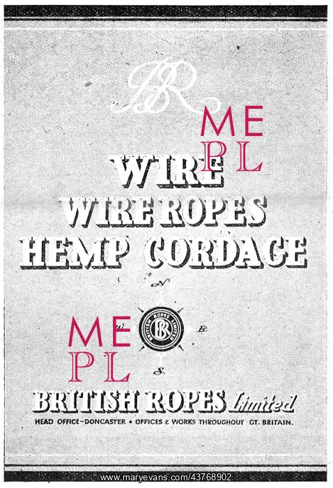 : British Ropes - Wire Ropes & Hemp Cordage : British Ropes - Wire Ropes & Hemp Cordage