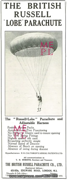 : The British Russell 'Lobe' Parachute : The British Russell 'Lobe' Parachute