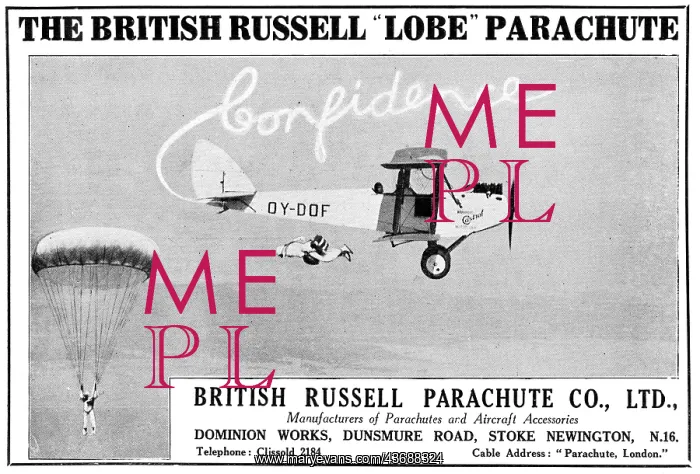 : British Russell Lobe Parachutes : British Russell Lobe Parachutes