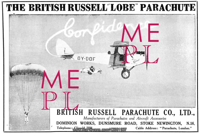 : British Russell Parachutes 1930 : British Russell Parachutes 1930