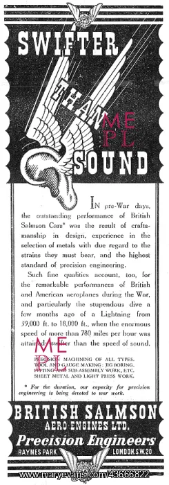: British Salmson Aero Engines : British Salmson Aero Engines