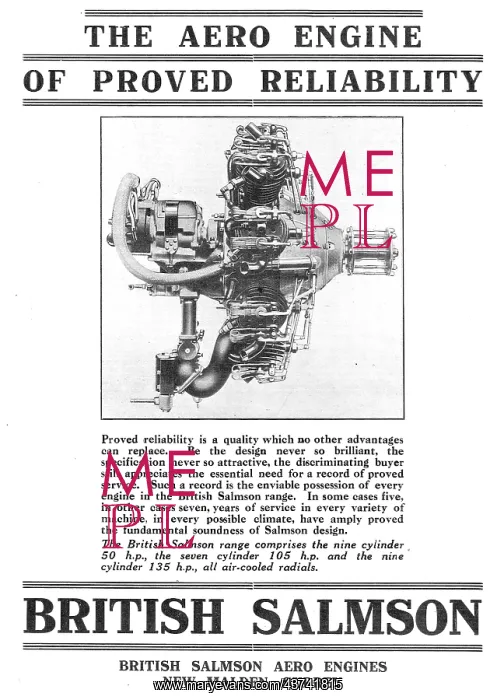 : British Salmson Aero Engines - Proven Reliability : British Salmson Aero Engines - Proven Reliability