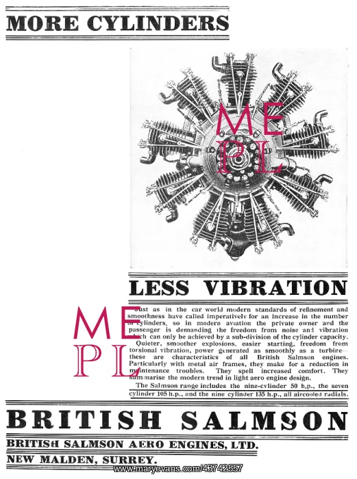 : British Salmson Aircraft Engines : British Salmson Aircraft Engines