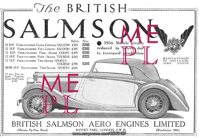 : British Salmson Cars For 1936 : British Salmson Cars For 1936