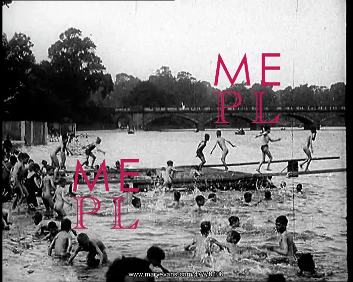 : British Schoolboys Swimming In and Jumping Into A River : British Schoolboys Swimming In and Jumping Into A River