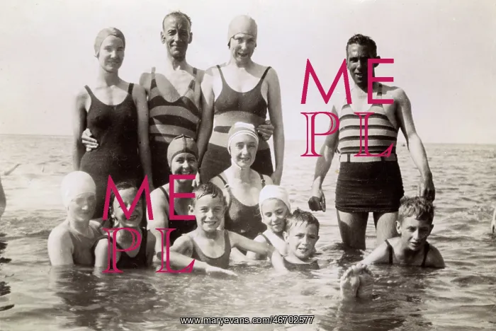 : British seaside bathers - fine selection of bathing costumes : British seaside bathers - fine selection of bathing costumes