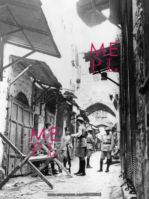 : British security forces in the Old City of Jerusalem, 1936 : British security forces in the Old City of Jerusalem, 1936