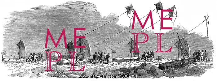 : British Sledge Party, Arctic, 1850 : British Sledge Party, Arctic, 1850