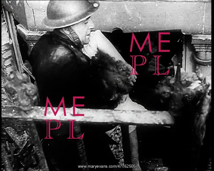: British Soldier Guiding People Into An Underground : British Soldier Guiding People Into An Underground