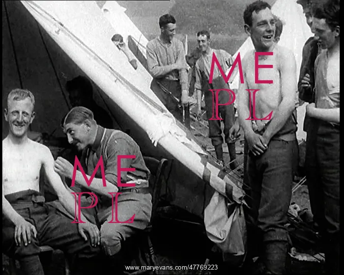 : British Soldiers Getting Tattoos Done in a Tent : British Soldiers Getting Tattoos Done in a Tent