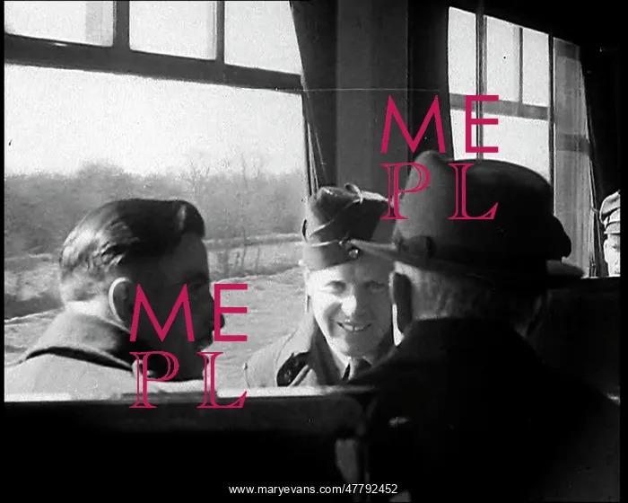 : British Soldiers Talking Happily on a Train : British Soldiers Talking Happily on a Train