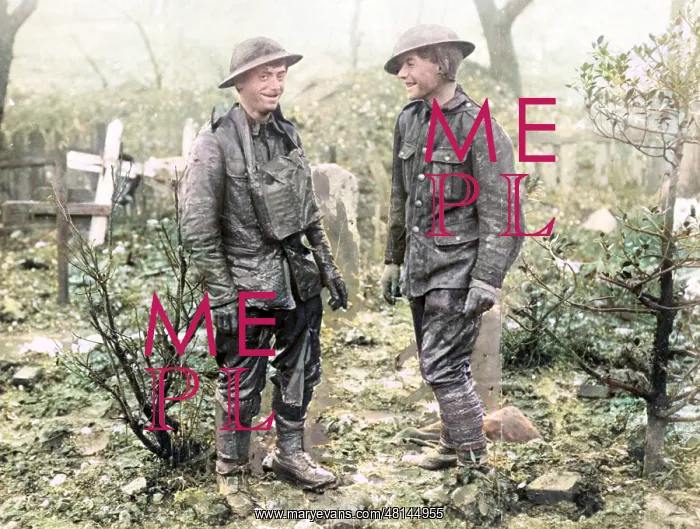 : Two British soldiers on the Western Front, WW1 : Two British soldiers on the Western Front, WW1