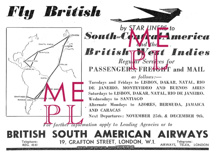 : British South American Airways - BSAA : British South American Airways - BSAA