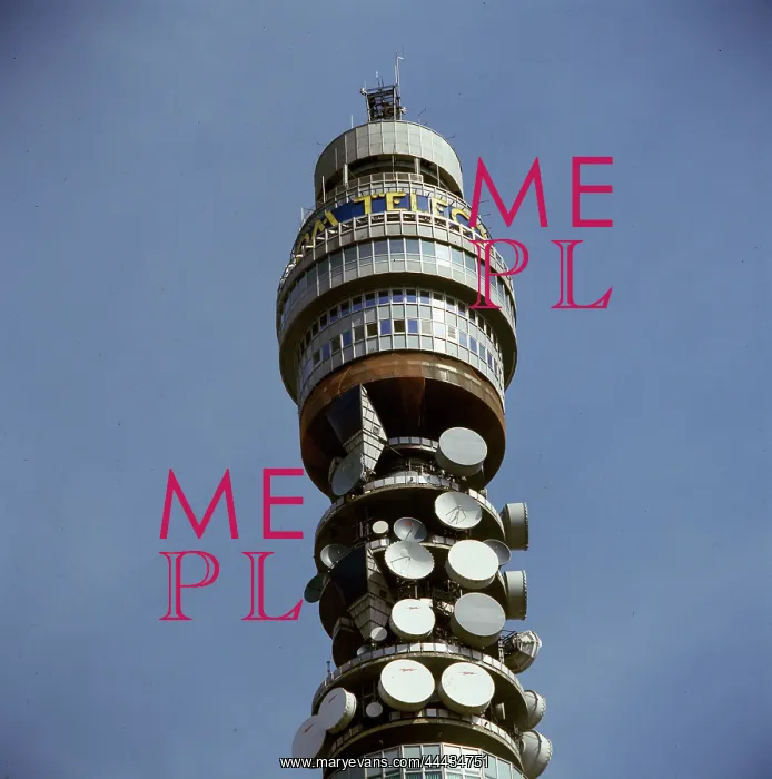 : The top of the British Telecom BT Tower, London : The top of the British Telecom BT Tower, London