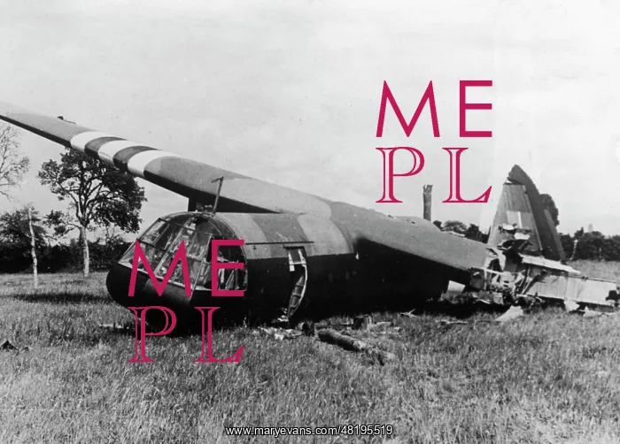 : A British transport glider in Normandy, 1944 : A British transport glider in Normandy, 1944