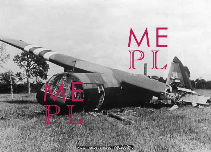 : A British transport glider in Normandy, 1944 : A British transport glider in Normandy, 1944