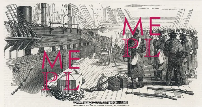 : BRITISH TROOPS EMBARK 1855 : BRITISH TROOPS EMBARK 1855