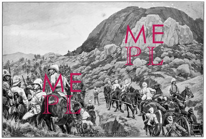: British troops going to the attack on Spion Kop : British troops going to the attack on Spion Kop