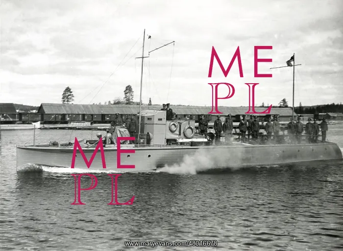 : British troops on Jolly Roger gunboat, Russian Civil War : British troops on Jolly Roger gunboat, Russian Civil War