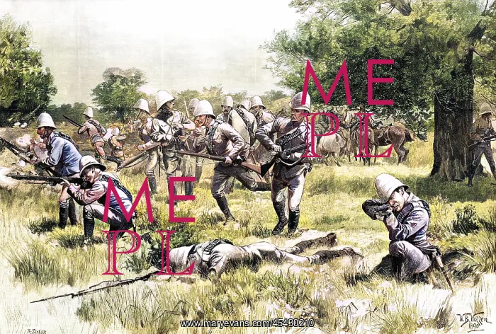 : British troops respond to an attack in Burma, 1890 : British troops respond to an attack in Burma, 1890