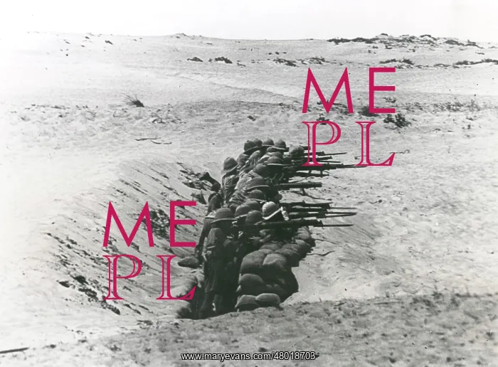  : British troops in trench, Brown Ridge, Middle East, WW1