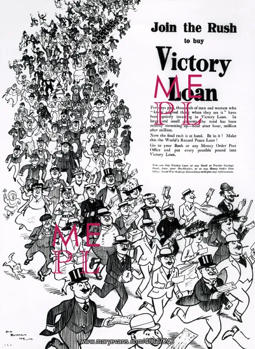 : British Victory Loan advertisement, WW1 : British Victory Loan advertisement, WW1