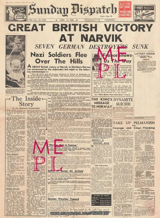 : British victory at Narvik : British victory at Narvik