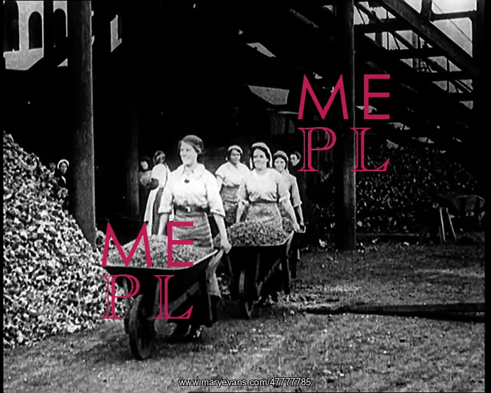 : British Women Wheeling Wheelbarrows Full Of Coal Or Coke : British Women Wheeling Wheelbarrows Full Of Coal Or Coke