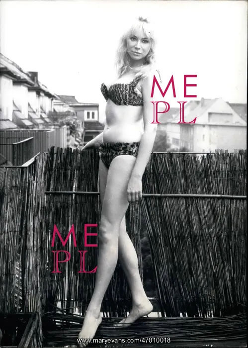 : Britt Lindberg, German actress, models in a bikini : Britt Lindberg, German actress, models in a bikini