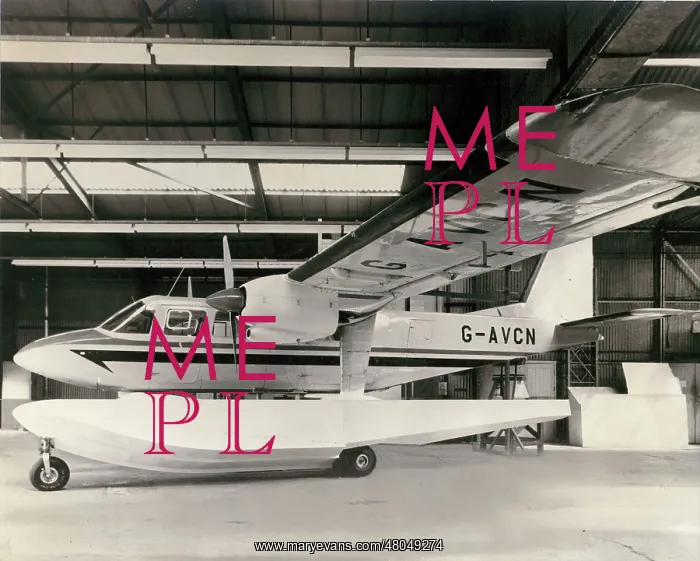 : Britten-Norman BN2 Islander G-AVCN on a full-size float : Britten-Norman BN2 Islander G-AVCN on a full-size float