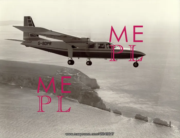 : Britten-Norman BN2A-25 Islander G-BDPR over the Needle : Britten-Norman BN2A-25 Islander G-BDPR over the Needle