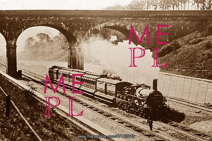 : A Broad Gauge Train on the GWR in the Thames Valley : A Broad Gauge Train on the GWR in the Thames Valley