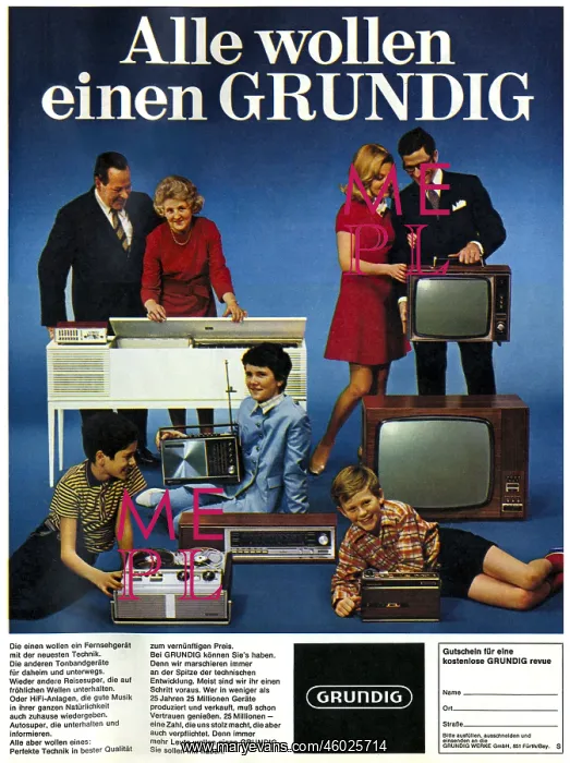 : broadcast, television, advertising, Grundig slogan : broadcast, television, advertising, Grundig slogan