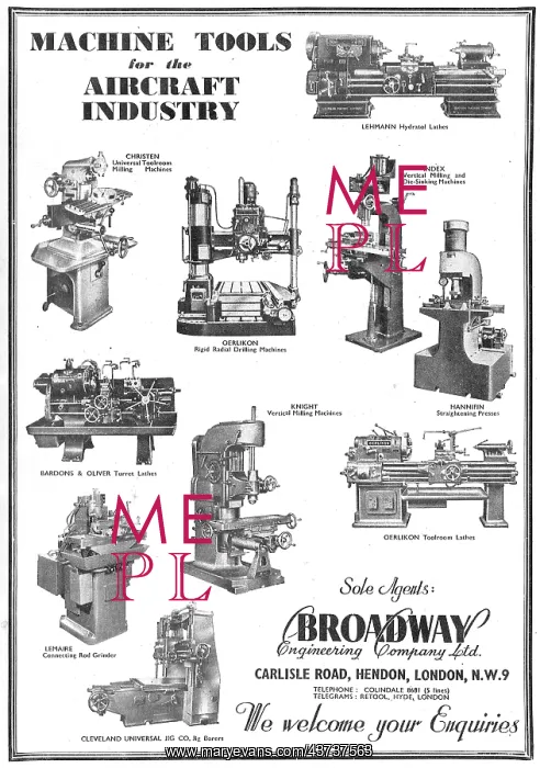: Broadway Engineering Co: Machine : Broadway Engineering Co: Machine
