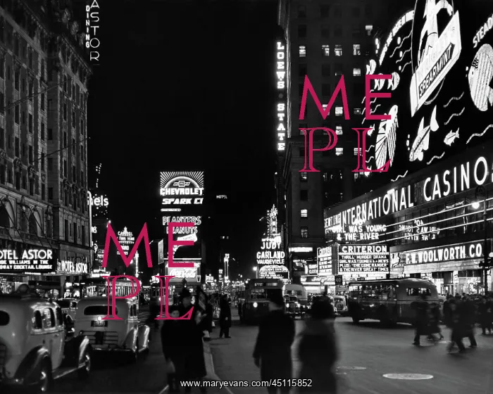 : Broadway Looking North from 44th Times Square at : Broadway Looking North from 44th Times Square at